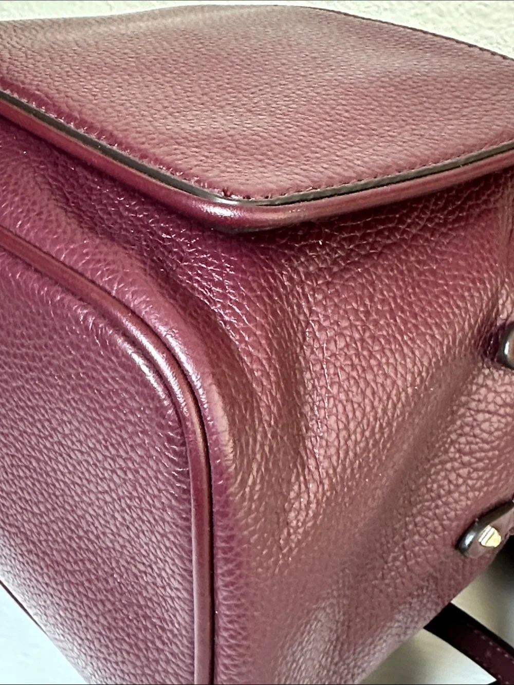NWT Michael Kors Adina Merlot Leather MD Backpack with Gold Hardware - Picture 9 of 14
